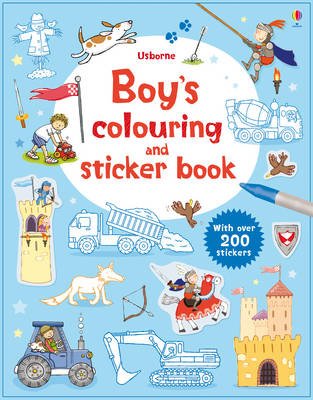 FIRST COLOURING AND STICKER BOOK FOR BOYS